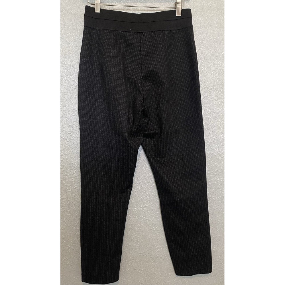 Marc New York Pinstripe Tapered Slacks Medium Black Pull On - Picture 4 of 15